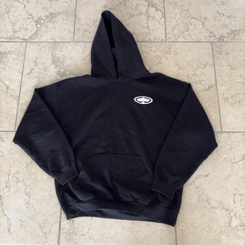 Vintage Y2K SRH Supporting Radical Habits Graphic Logo Hoodie Black Men's Large